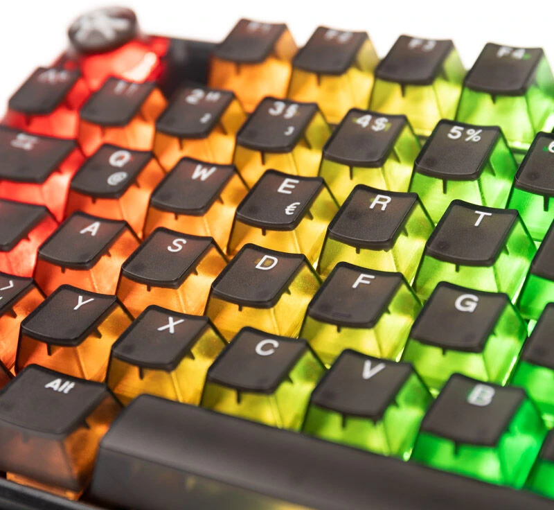 Ducky One 3 Aura Juodas TKL Klaviatūra žaidimams, RGB LED - MX-Silent-Raudona