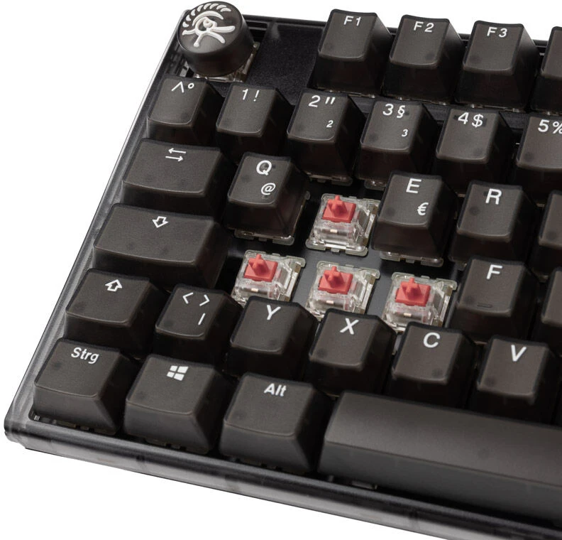 Ducky One 3 Aura Juodas TKL Klaviatūra žaidimams, RGB LED - MX-Silent-Raudona