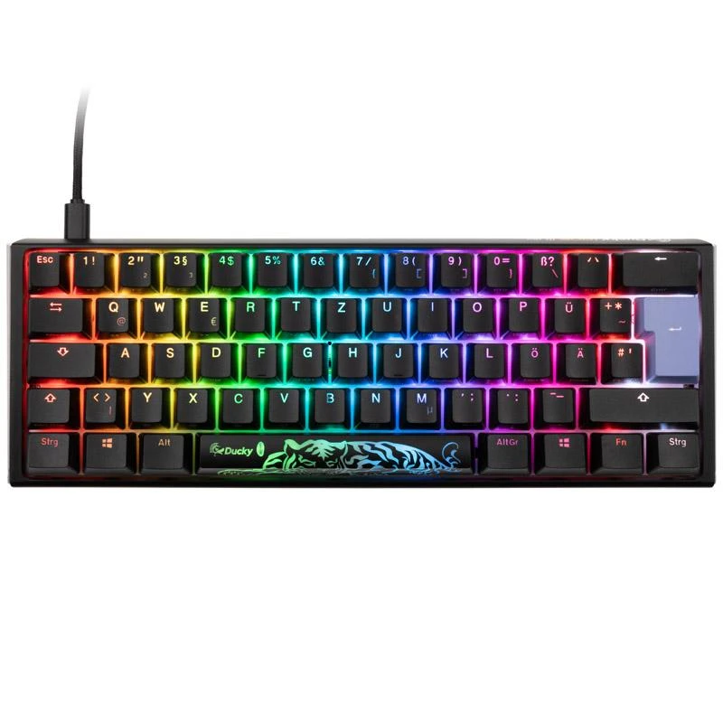 Ducky One 3 Classic Mini klaviatūra Gaming USB Niemiecki Juodas, Baltas