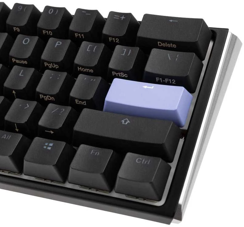 Ducky One 3 Classic Juodas/Baltas Mini žaidimų klaviatūra, RGB LED – MX-Speed-Sidabrinis US išdėstymas