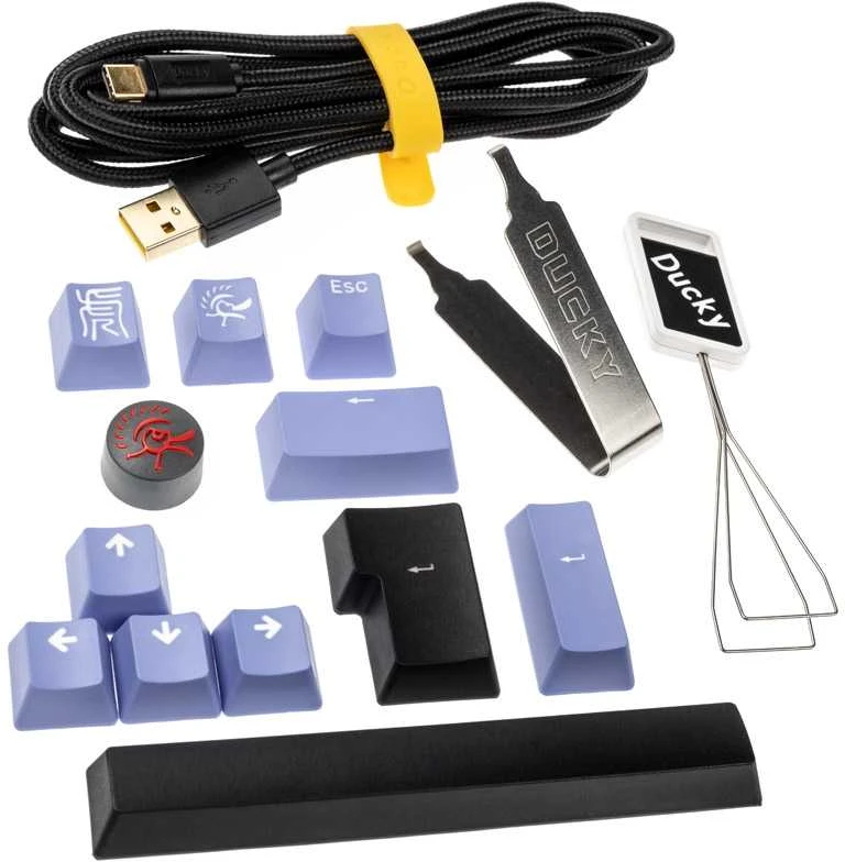 Ducky One 3 Classic Mini klaviatūra Gaming USB Niemiecki Juodas, Baltas