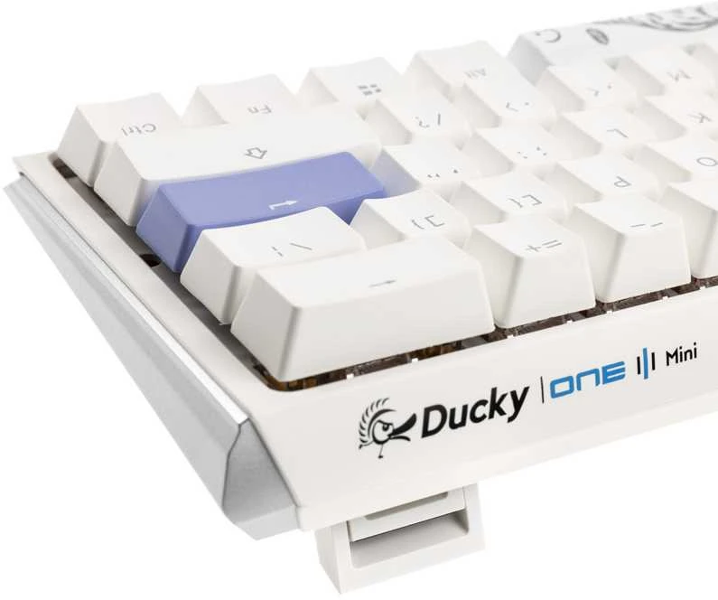 Ducky One 3 Classic Pure Baltas Mini žaidimų klaviatūra, RGB LED - MX-Raudona US išdėstymas