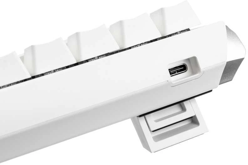 Ducky One 3 Classic Pure Baltas Mini žaidimų klaviatūra, RGB LED - MX-Raudona US išdėstymas
