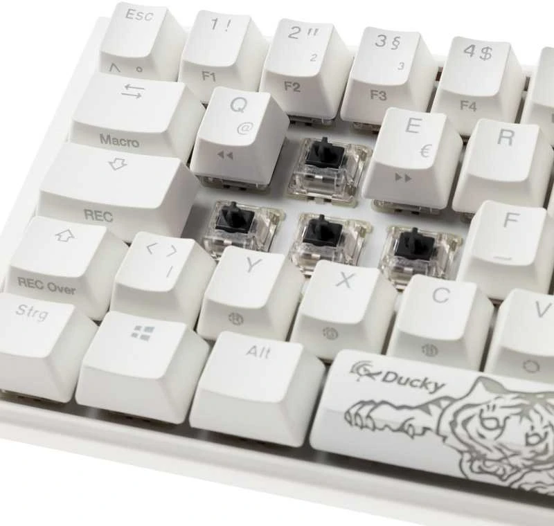 Ducky One 3 Classic Pure Baltas SF Klaviatūra žaidimams, RGB LED - MX-Juodas