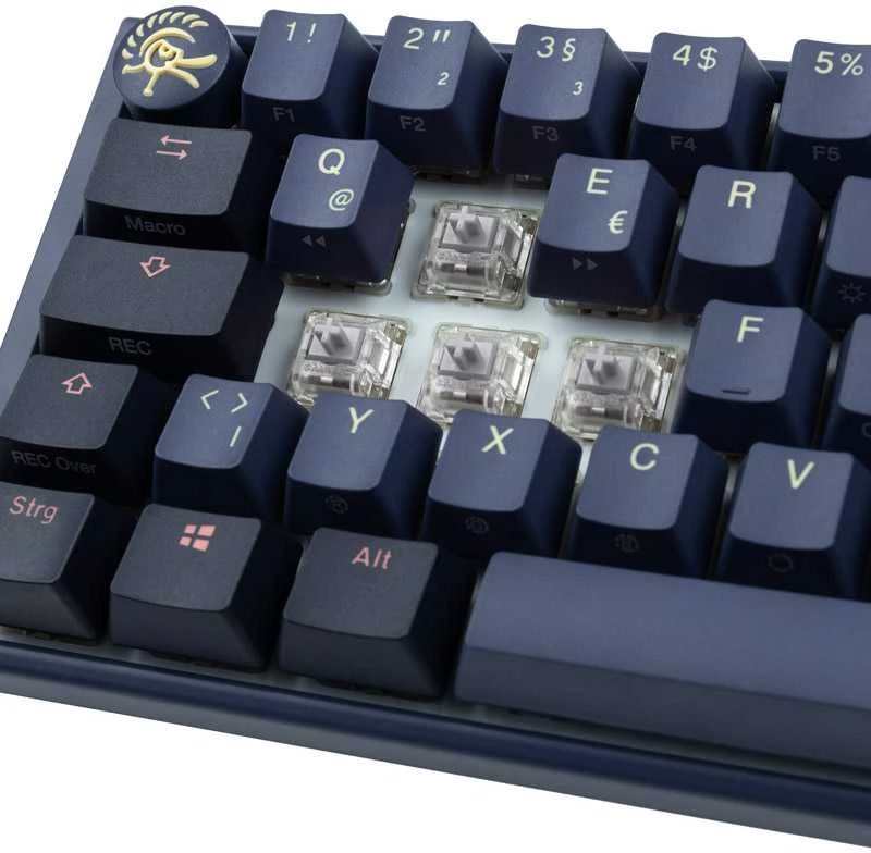 Ducky One 3 Cosmic Mėlyna Mini klaviatūra žaidimams, RGB LED – MX–Speed–Sidabrinis – DE išdėstymas