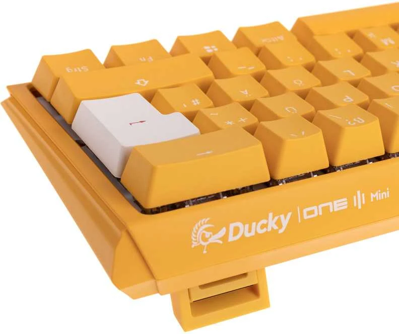 Ducky One 3 geltona mini žaidimų klaviatūra, RGB LED – MX-raudona