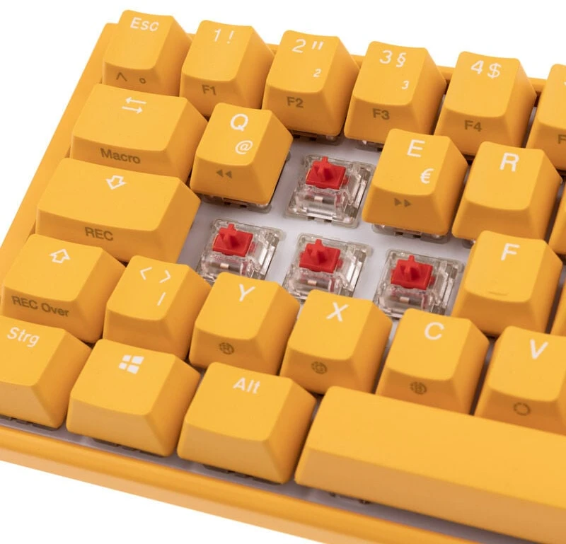 Klaviatūra Ducky One 3 Geltona Mini Cherry MX Raudona (DKON2161ST-RDEPDYDYYYC1)