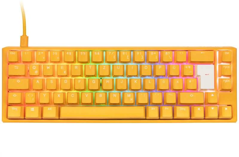 Ducky One 3 Geltona SF Klaviatūra žaidimams, RGB LED - MX-Clear