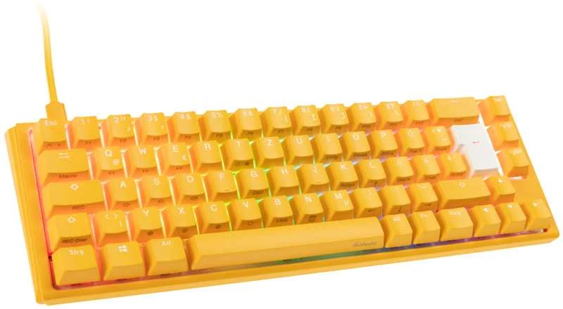 Ducky One 3 Geltona SF Klaviatūra žaidimams, RGB LED - MX-Clear