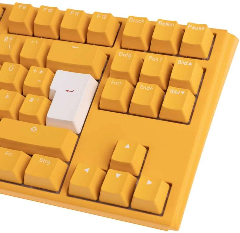 Ducky One 3 Geltona TKL Klaviatūra žaidimams, RGB LED - MX-Silent-Raudona