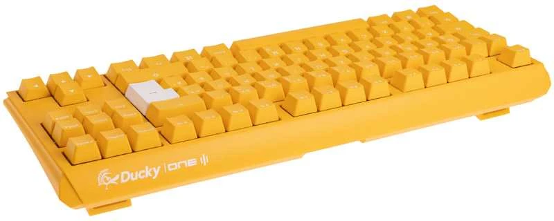Ducky One 3 Geltona TKL Klaviatūra žaidimams, RGB LED - MX-Silent-Raudona