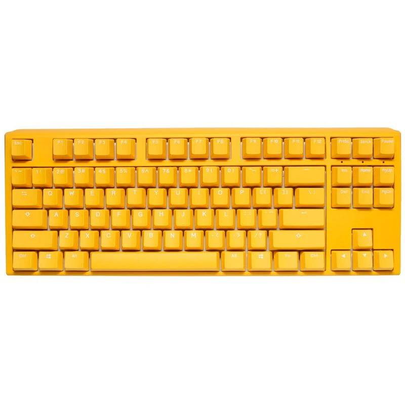 Ducky One 3 Geltona TKL Klaviatūra žaidimams, RGB LED - MX-Silent-Raudona