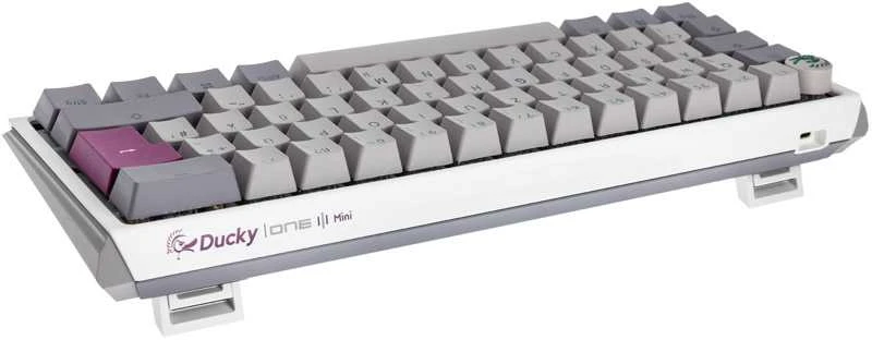 Ducky One 3 Mist Pilkas Mini Klaviatūra žaidimams, RGB LED - MX-Silent-Raudona
