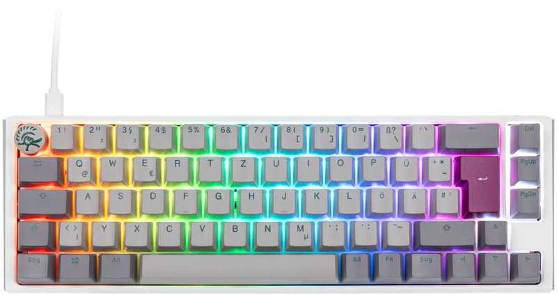 Ducky One 3 Mist Pilkas SF Klaviatūra žaidimams, RGB LED - MX-Raudona