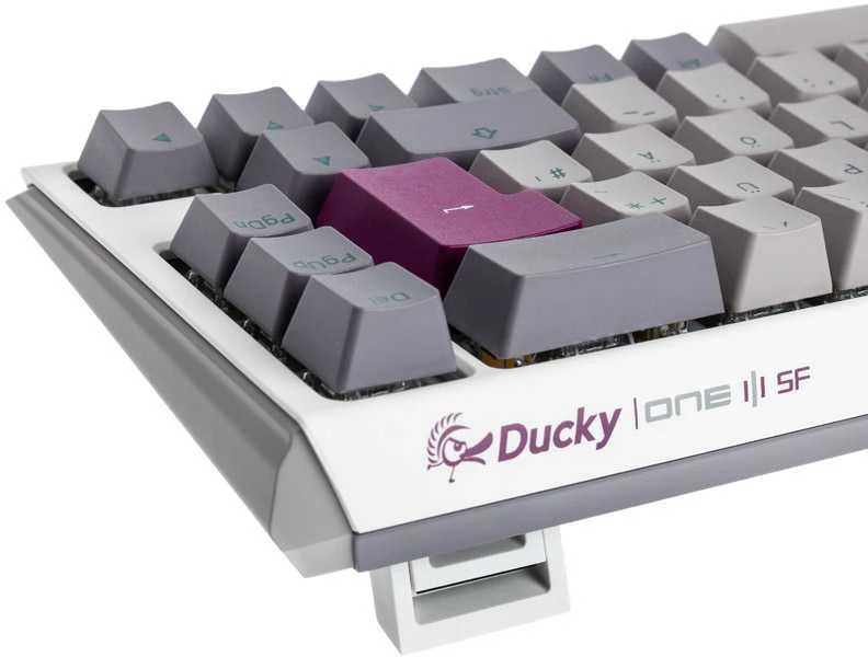 Ducky One 3 Mist Pilkas SF Klaviatūra žaidimams, RGB LED - MX-Raudona