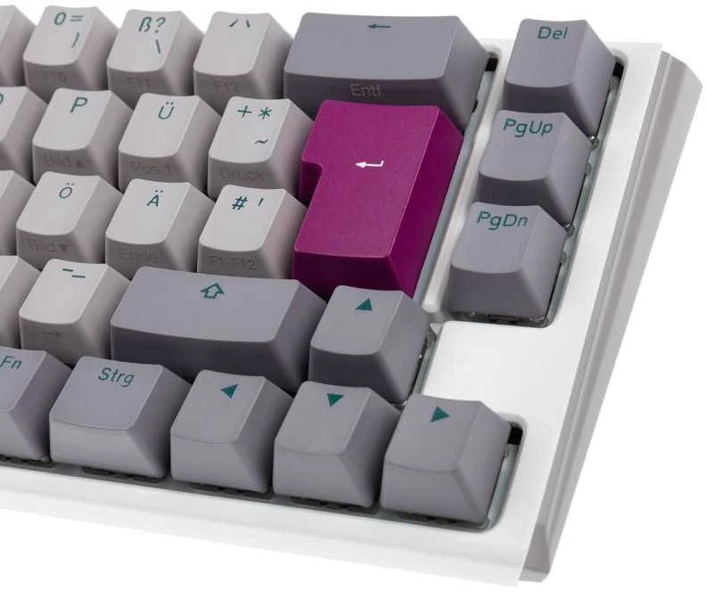 Ducky One 3 Mist Pilkas SF Klaviatūra žaidimams, RGB LED - MX-Raudona