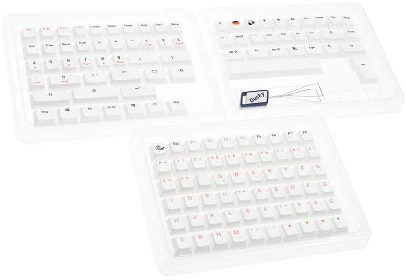 Ducky Outlaw 65 žaidimų klaviatūra, Barebone – Sidabrinis ISO išdėstymas