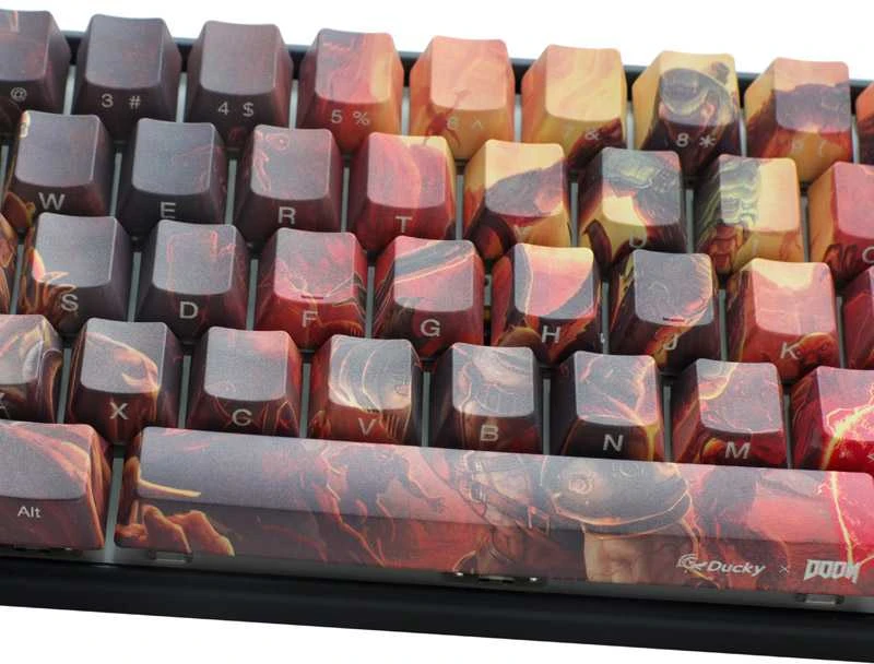 Mėlyna Ducky x Doom One 3 SF Klaviatūra žaidimams, RGB LED - MX-Mėlyna
