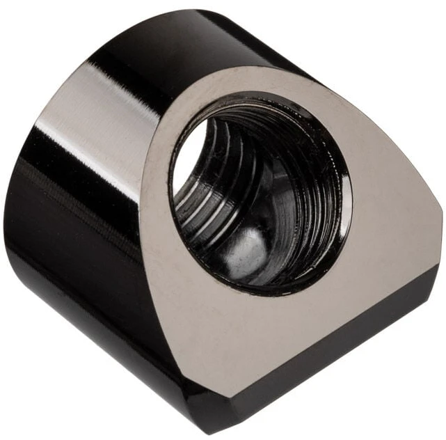 Ek Water Blocks EK Vanduo Blocks EK Vanduo Blocks EK-Quantum sukimo momento adapteris 45 laipsnių G1/4 colio moteriškas į G1/4 colio moterišką – juodas nikelis