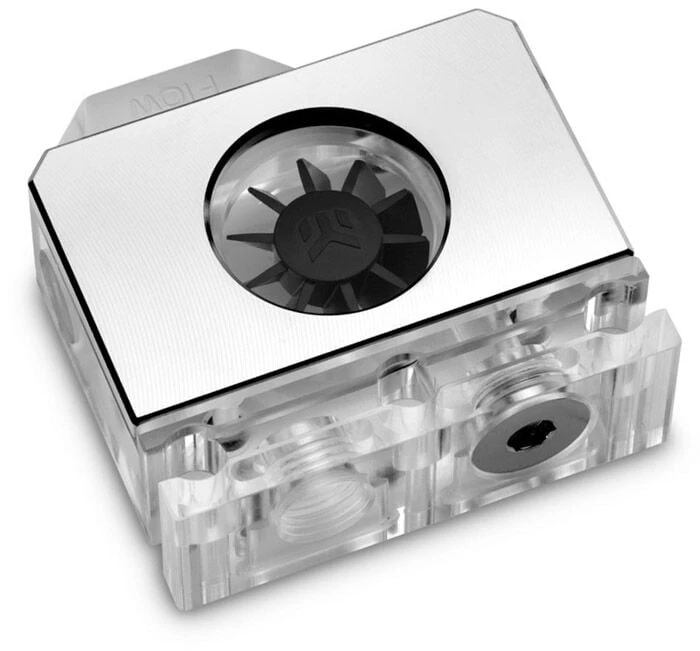 Ek Water Blocks Ek Vanduo Blocks EK Vanduo Blocks EK-Quantum skaliarinis srauto matuoklis, iš apačios į viršų, D-RGB, nikelio spalvos