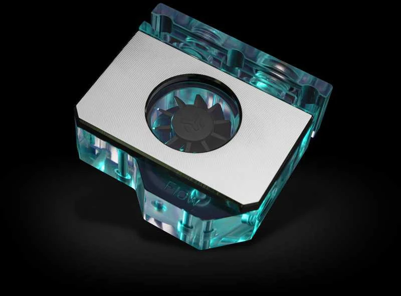 Ek Water Blocks Ek Vanduo Blocks EK Vanduo Blocks EK-Quantum skaliarinis srauto matuoklis, iš apačios į viršų, D-RGB, nikelio spalvos