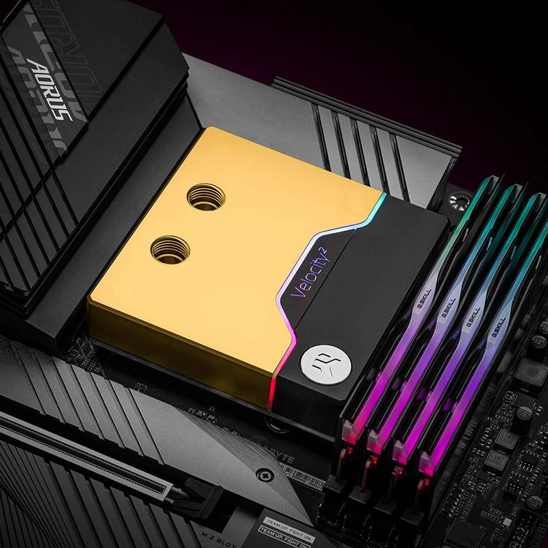 Ek Water Blocks EK Vanduo Blocks EK-Quantum Velocity² D-RGB - 1700 nikiel + złoto