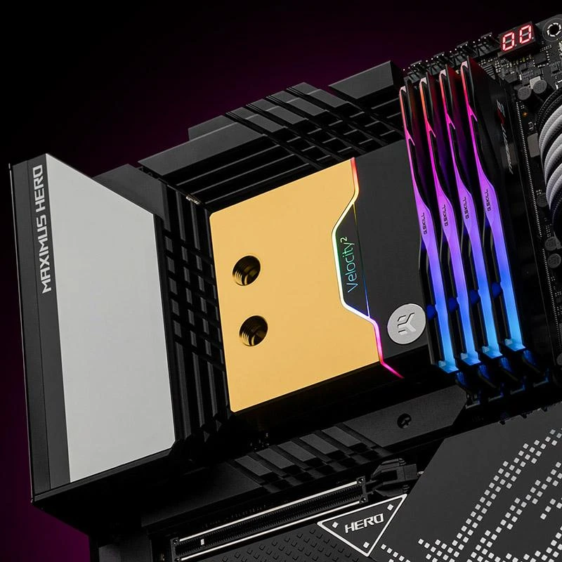 Ek Water Blocks EK Vanduo Blocks EK-Quantum Velocity² D-RGB - 1700 nikiel + złoto