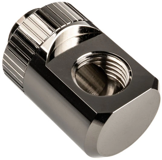 Ek Water Blocks EK vandens blokai EK Vanduo blokai EK-Torque adapteris 90 laipsnių G1/4 colio kištukas į G1/4 colio kištuką, pasukamas, nikelio sidabrinis