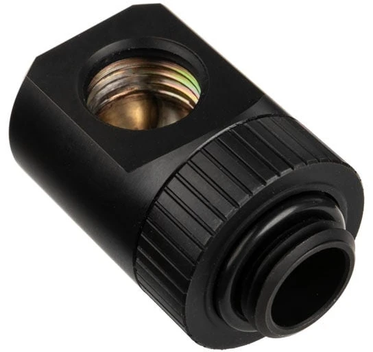 Ek Water Blocks Ek Vanduo Blocks EK Vanduo Blocks EK-Torque Adapteris 90 Degree G1/4 inch Male to G1/4 inch Female – Rotatable, Juodas