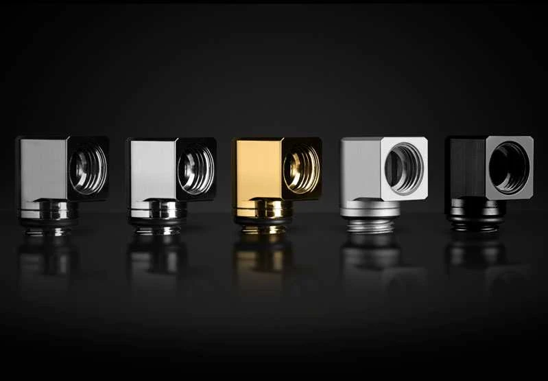 Ek Water Blocks Ek Vanduo Blocks EK Vanduo Blocks EK-Torque Micro Adapteris 90 Degree G1/4 Inch Male to G1/4 Inch Female – Rotatable, Juodas