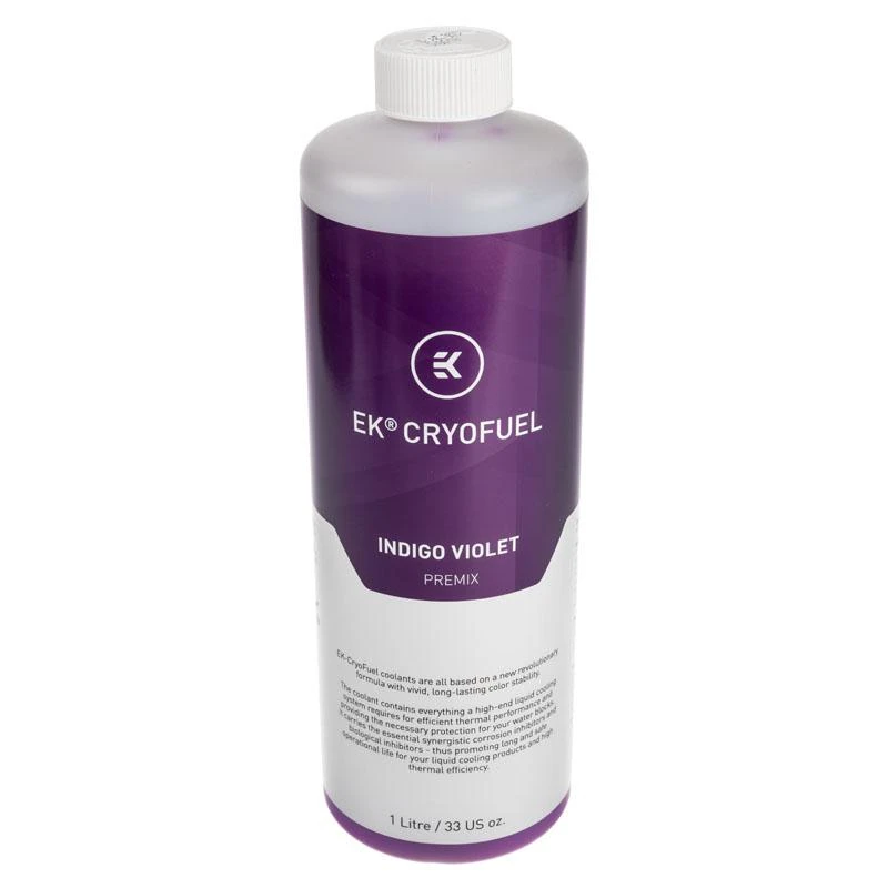EK-CryoFuel Solid Premix Electric Violet 1000 Ml - Liquide Refroidissement Custom Loop Prêt à L'Emploi, Couleur Violet Électrique