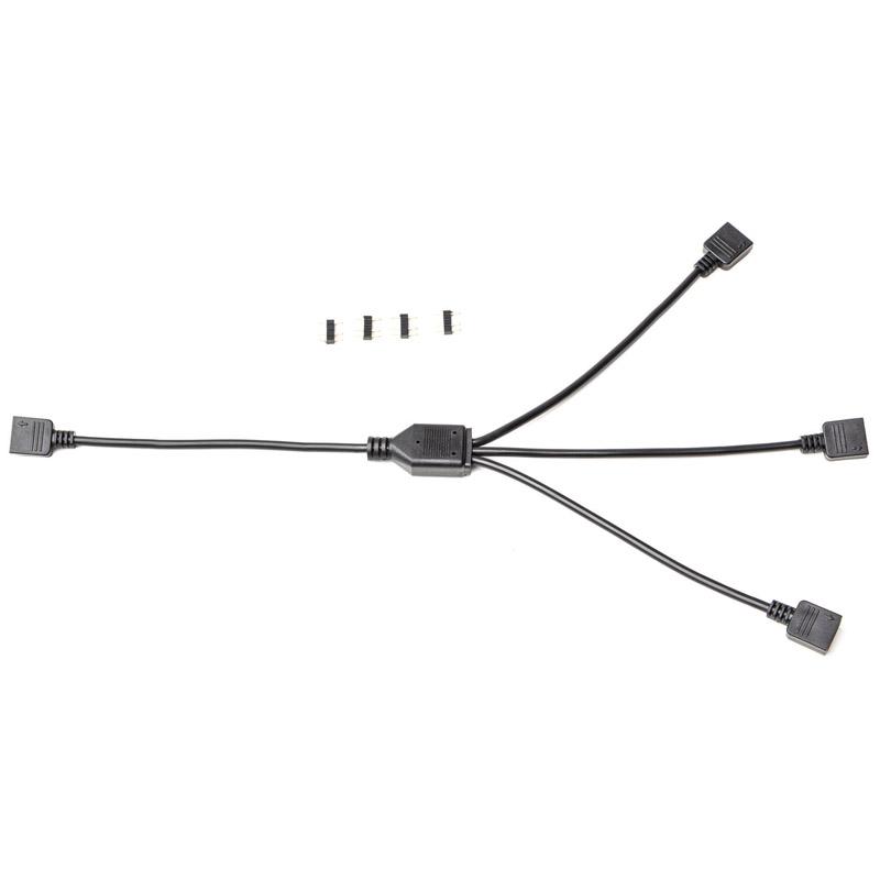 Ek Water Blocks Ek Vanduo Blocks EK Vanduo BlocEK Vanduo Blocks EK-Loop D-RGB splitter cable, 3-way – juodas