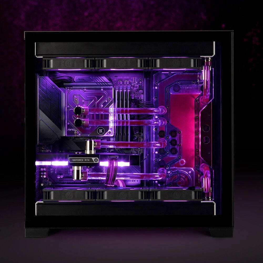 Ek Water Blocks „Ek Vanduo Blocks EK Vanduo Blocks EK-Mana G2 PC-O11D EVO ARGB“ paskirstymo plokštė, D5, D-RGB (akrilinis)