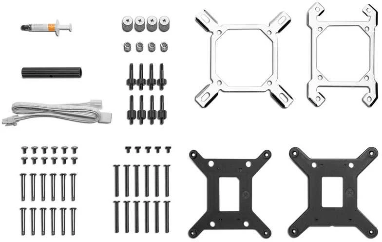 Ek Water Blocks „Ek Vanduo Blocks“ EK Vanduo Blocks EK-Nucleus AIO CR360 Lux D-RGB universalus skysčio aušintuvas – 360 mm, baltos spalvos