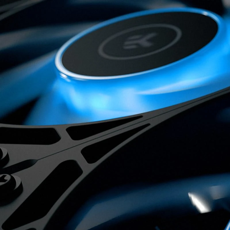 EK-Nucleus AIO 360 ventiliatorius su melsvu LED apšvietimu