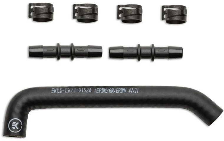 Ek Water Blocks Ek Vanduo Blocks EK Vanduo Blocks EK Vanduo Blocks EK-Pro Tubing 17/10mm, Reinforced, EPDM, Preformed 45°/90° - juodas