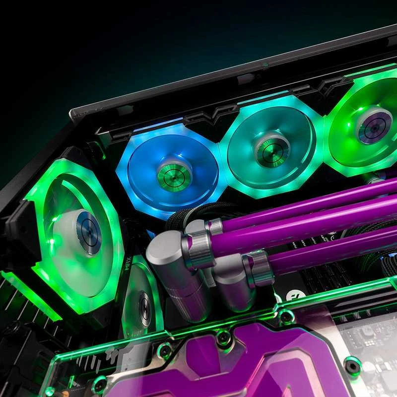 Ek Water Blocks EK-Quantum Impulse 120 D-RGB - Juodas 400-1800 rpm