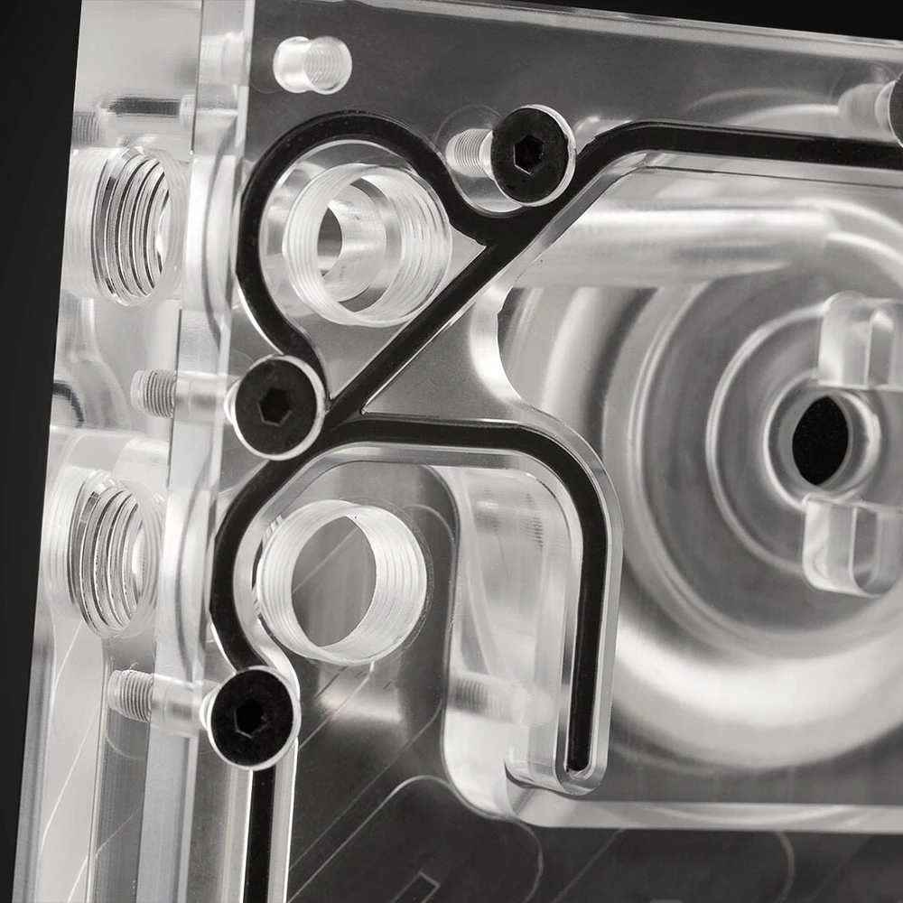 Ek Water Blocks Ek Vanduo Blocks EK Vanduo blokai EK-Quantum Kinetic3 FLT D5 PWM rezervuaro-siurblio derinys Ø 240 mm, D-RGB, akrilas