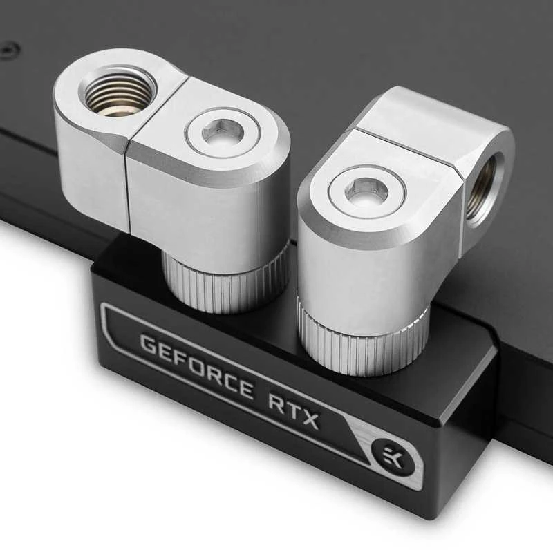 Ek Water Blocks „Ek Vanduo Blocks“ EK „Vanduo Blocks“ EK-Quantum Torque G1/4 colio dvigubas prailginimas, pasviręs, MF 21 colio, satininis titanas