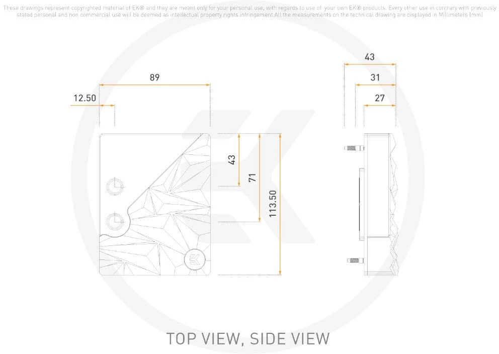 Ek Water Blocks Ek Vanduo Blocks EK Vanduo Blocks EK-Quantum Velocity² Edge D-RGB (AM5 Sidabrinis Special Edition)