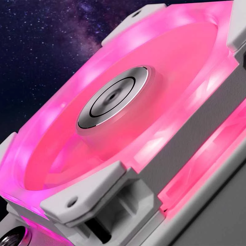 Ek Water Blocks Ek Vanduo Blocks EK Vanduo Blocks EK-Quantum Impulse 120 D-RGB PWM korpuso ventiliatorius – 120mm, baltos spalvos