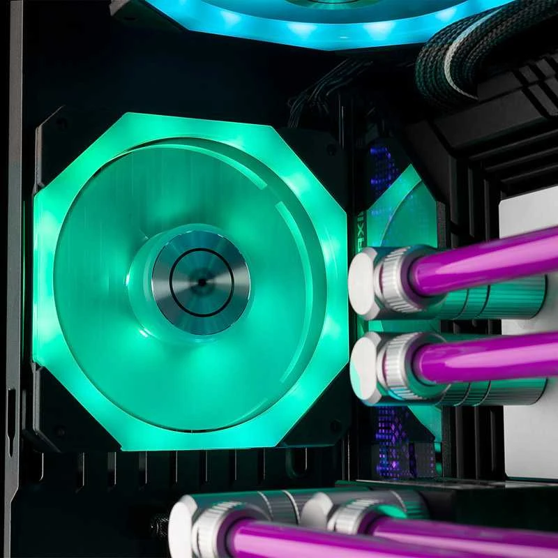 Ek Water Blocks EK-Quantum Impulse 120 D-RGB - Juodas 400-1800 rpm