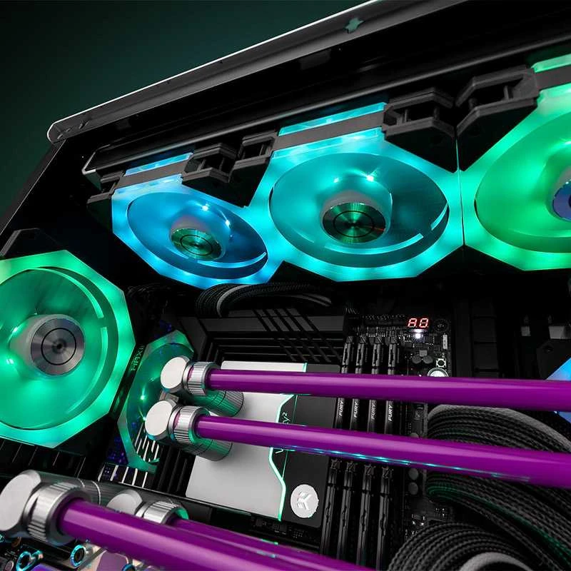 Ek Water Blocks EK-Quantum Impulse 120 D-RGB - Juodas 400-1800 rpm