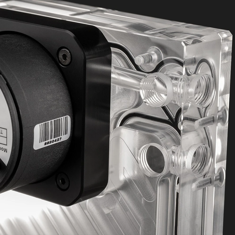 Ek Water Blocks Ek Vanduo Blocks EK Vanduo blokai EK-Quantum Kinetic3 FLT D5 PWM rezervuaro-siurblio derinys Ø 240 mm, D-RGB, akrilas