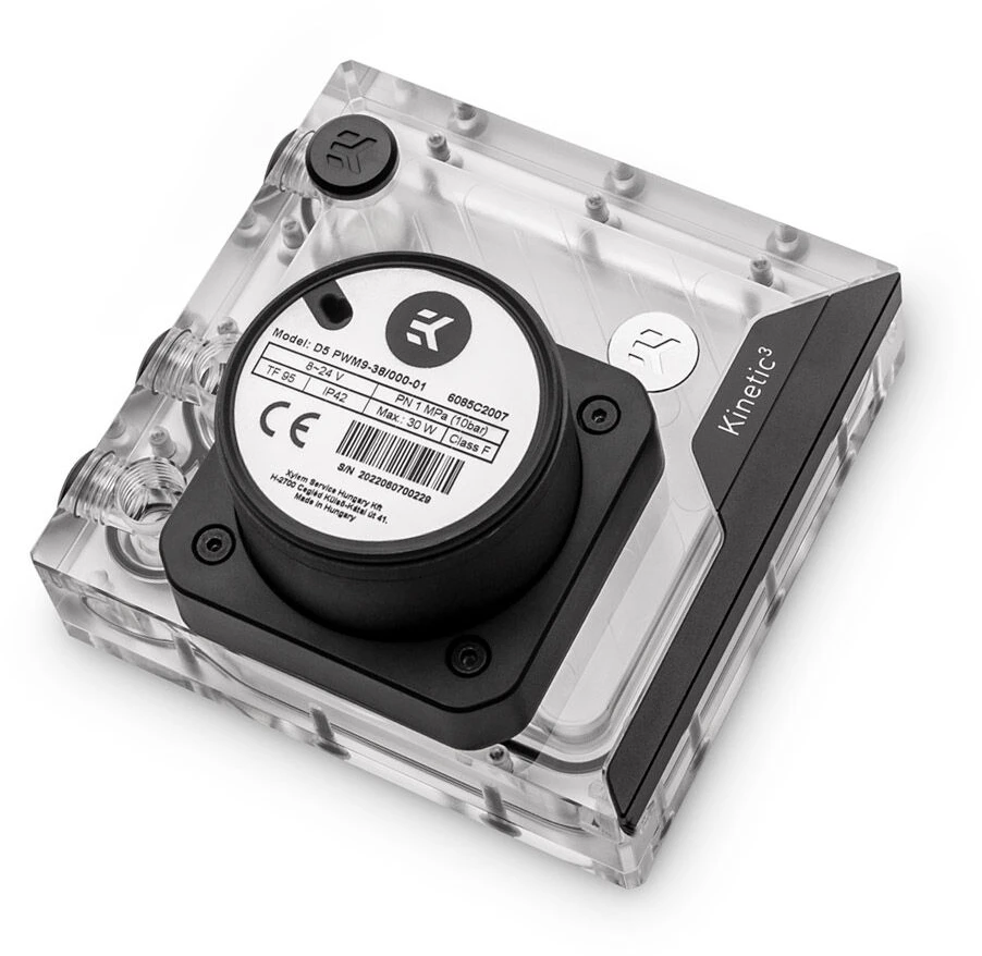 Ek Water Blocks EK vandens blokai EK Vanduo blokai EK-Quantum Kinetic3 FLT D5 PWM rezervuaro-siurblio derinys Ø 120 mm, D-RGB, akrilas