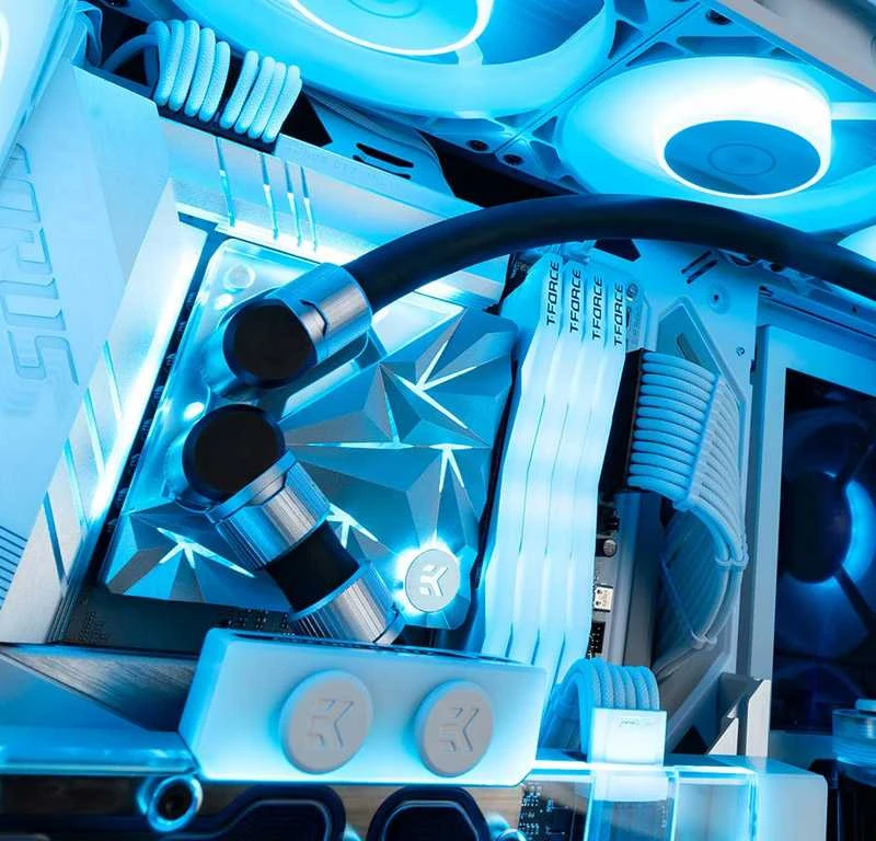 Ek Water Blocks EK vandens blokai EK Vanduo blokai EK-Quantum Velocity² Edge D-RGB® 1700 Sidabrinis Special Edition