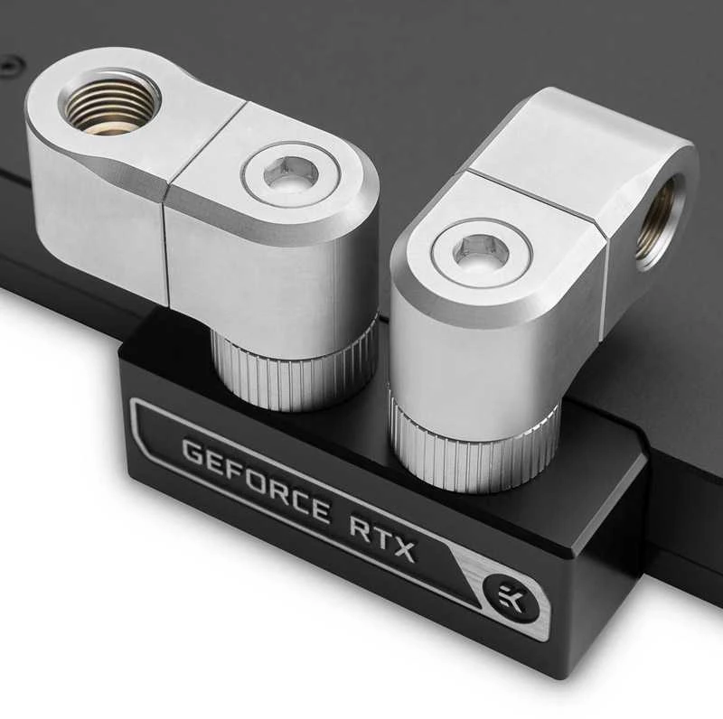 Ek Water Blocks „Ek Vanduo Blocks“ EK „Vanduo Blocks“ EK-Quantum Torque G1/4 colio dvigubas prailginimas, offset, MF 28 colio, satin titanium spalvos