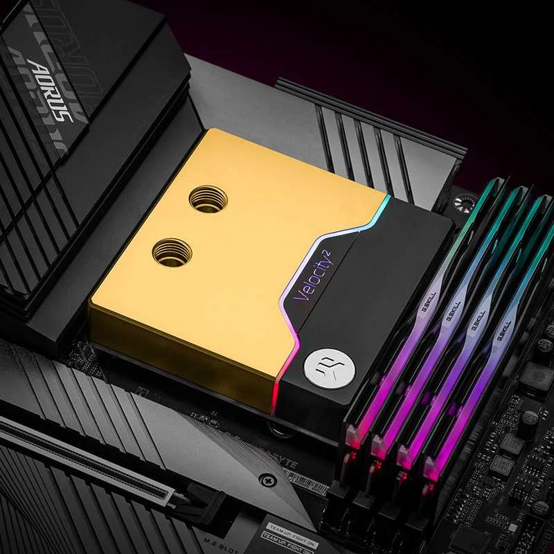 Ek Water Blocks EK Vanduo Blocks EK-Quantum Velocity² D-RGB - 1700 nikiel + złoto