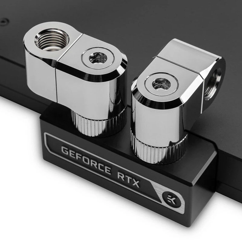 Ek Water Blocks „Ek Vanduo Blocks“ EK „Vanduo Blocks“ EK „Quantum Torque“ G1/4 colio dvigubas prailginimas, pasviręs MF 21 colio, nikelis