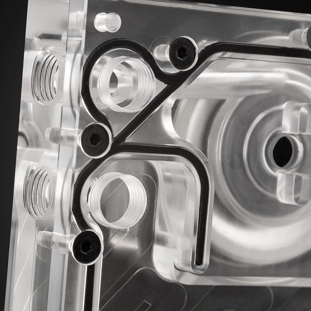 Ek Water Blocks EK vandens blokai EK Vanduo blokai EK-Quantum Kinetic3 FLT D5 PWM rezervuaro-siurblio derinys Ø 140 mm, D-RGB, akrilas